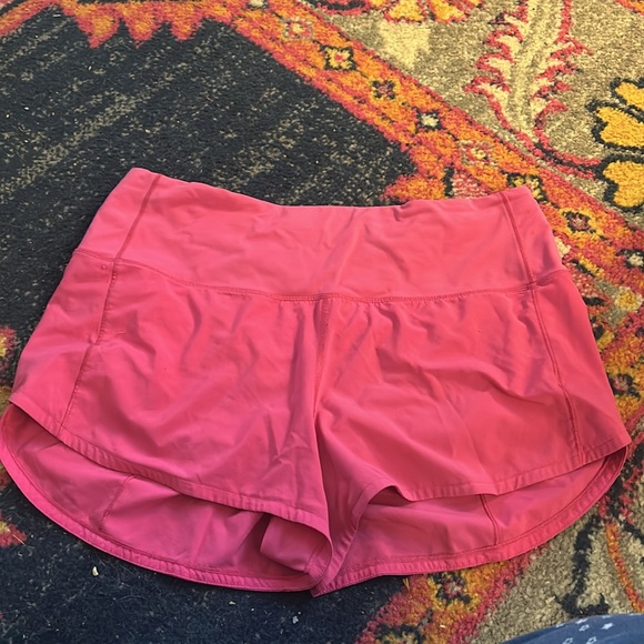 Lulu high rise speed up shorts sonic pink! - Picture 2 of 8